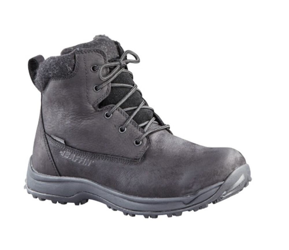 Baffin Mens Truro Boots Black Leather Felt Collar Size 10 NIB Weatherproof Comfy